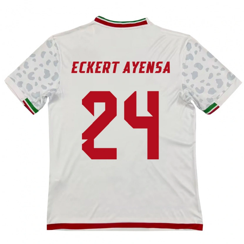 Danxen Dámské Írán Dennis Eckert Ayensa #24 Bílá Červená Domů Hráčské Dresy 26-28 Dres