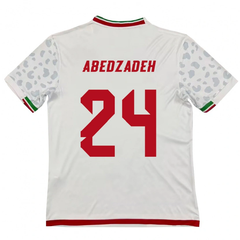Danxen Dámské Írán Amir Abedzadeh #24 Bílá Červená Domů Hráčské Dresy 26-28 Dres