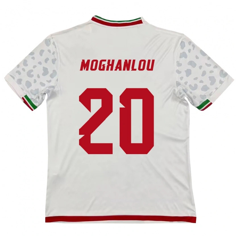 Danxen Dámské Írán Shahriar Moghanlou #20 Bílá Červená Domů Hráčské Dresy 26-28 Dres