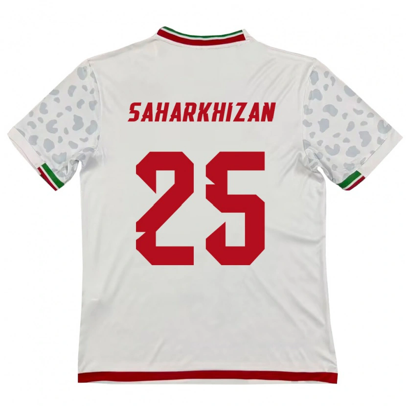 Danxen Dámské Írán Saeid Saharkhizan #25 Bílá Červená Domů Hráčské Dresy 26-28 Dres