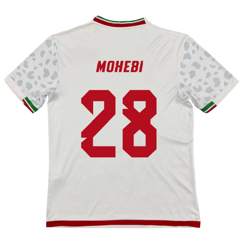 Danxen Dámské Írán Mohammadmehdi Mohebi #28 Bílá Červená Domů Hráčské Dresy 26-28 Dres
