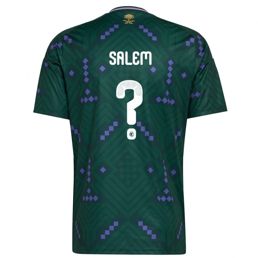 Danxen Dámské Saúdská Arábie Faris Salem #0 Zelená Fialová Bílá Domů Hráčské Dresy 26-28 Dres