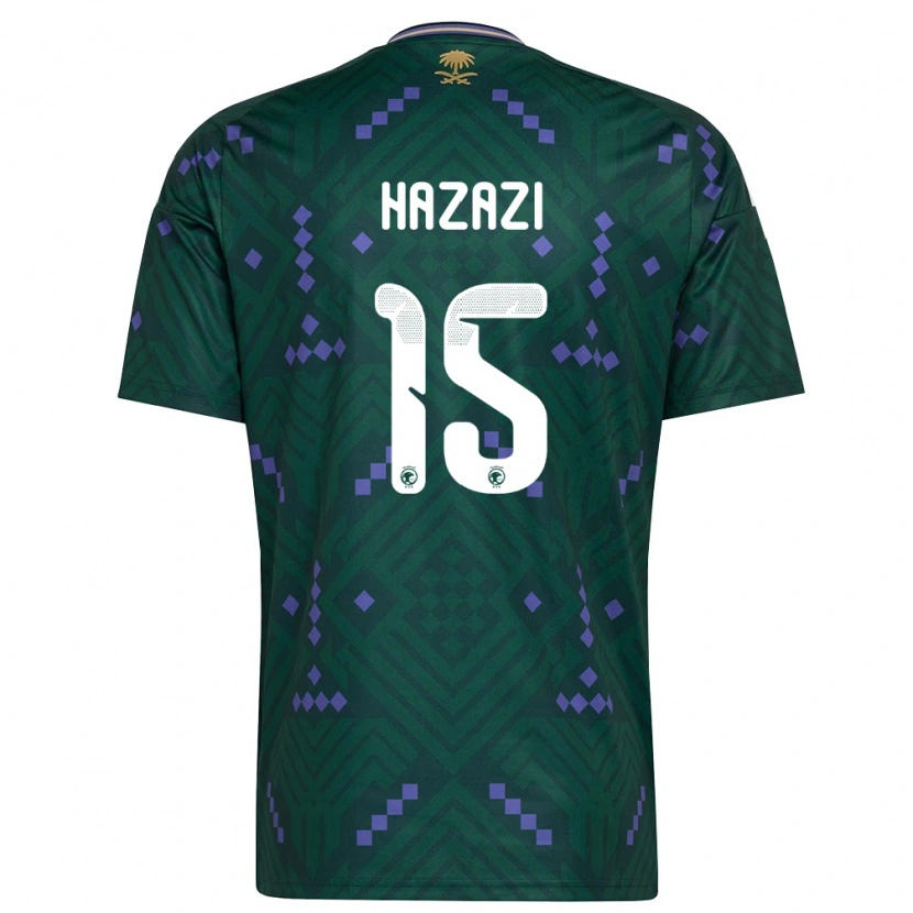 Danxen Dámské Saúdská Arábie Bassam Hazzazi #15 Zelená Fialová Bílá Domů Hráčské Dresy 26-28 Dres