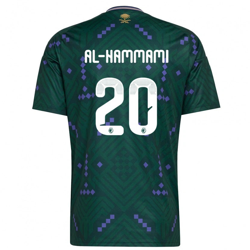 Danxen Dámské Saúdská Arábie Hammam Al-Hammami #20 Zelená Fialová Bílá Domů Hráčské Dresy 26-28 Dres