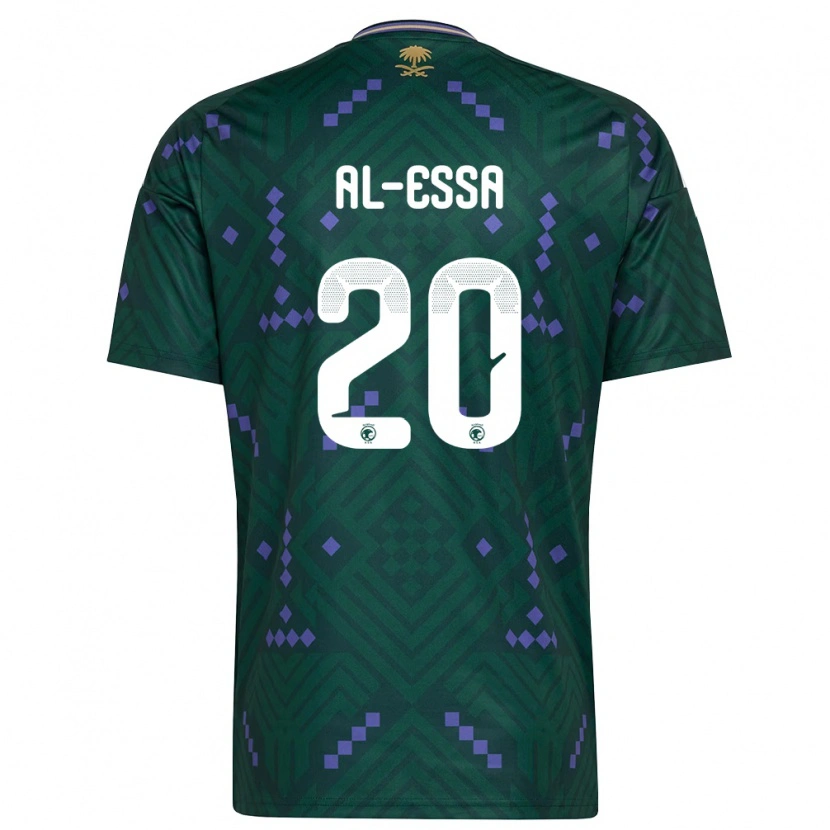 Danxen Dámské Saúdská Arábie Karam Al-Essa #20 Zelená Fialová Bílá Domů Hráčské Dresy 26-28 Dres