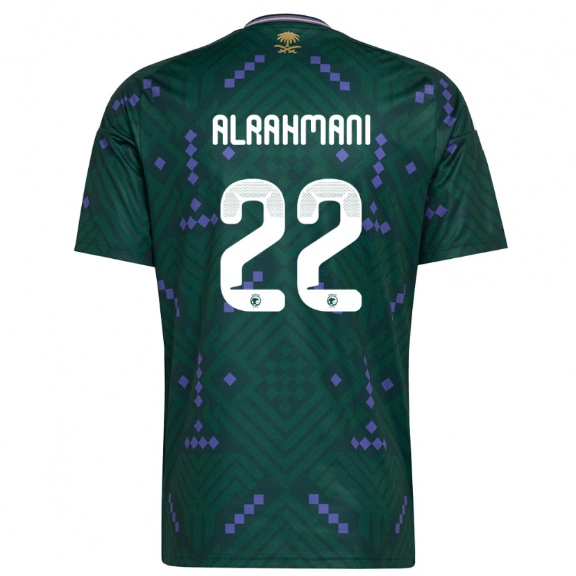 Danxen Dámské Saúdská Arábie Saleh Alrahmani #22 Zelená Fialová Bílá Domů Hráčské Dresy 26-28 Dres