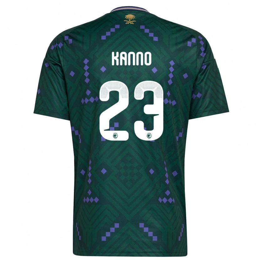 Danxen Dámské Saúdská Arábie Mohamed Kanno #23 Zelená Fialová Bílá Domů Hráčské Dresy 26-28 Dres