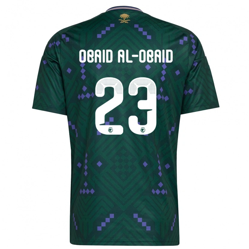 Danxen Dámské Saúdská Arábie Abdulrahman Obaid Al-Obaid #23 Zelená Fialová Bílá Domů Hráčské Dresy 26-28 Dres