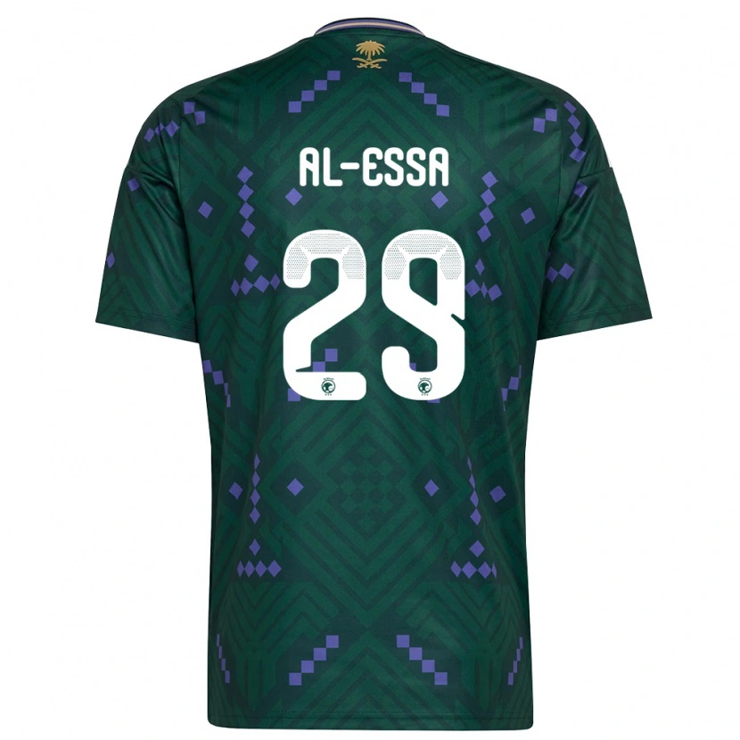 Danxen Dámské Saúdská Arábie Ali Al-Essa #29 Zelená Fialová Bílá Domů Hráčské Dresy 26-28 Dres