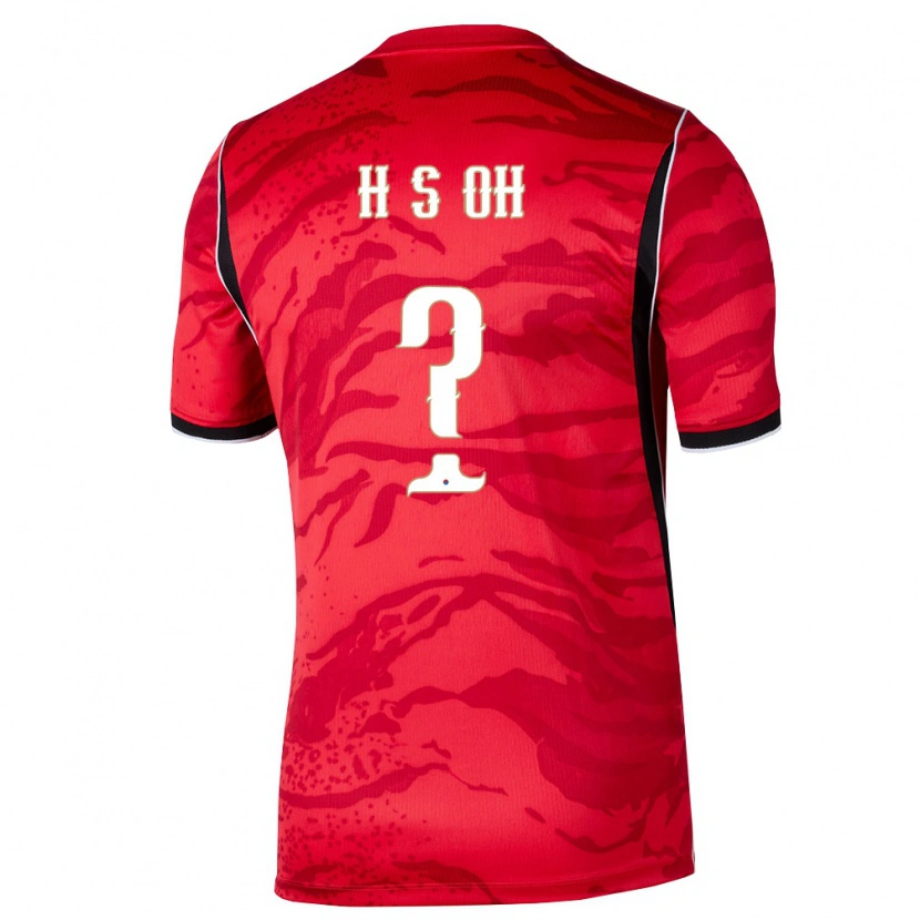 Danxen Dámské Jižní Korea Seong-Hyuk Oh #0 Červená Bílá Černá Domů Hráčské Dresy 26-28 Dres