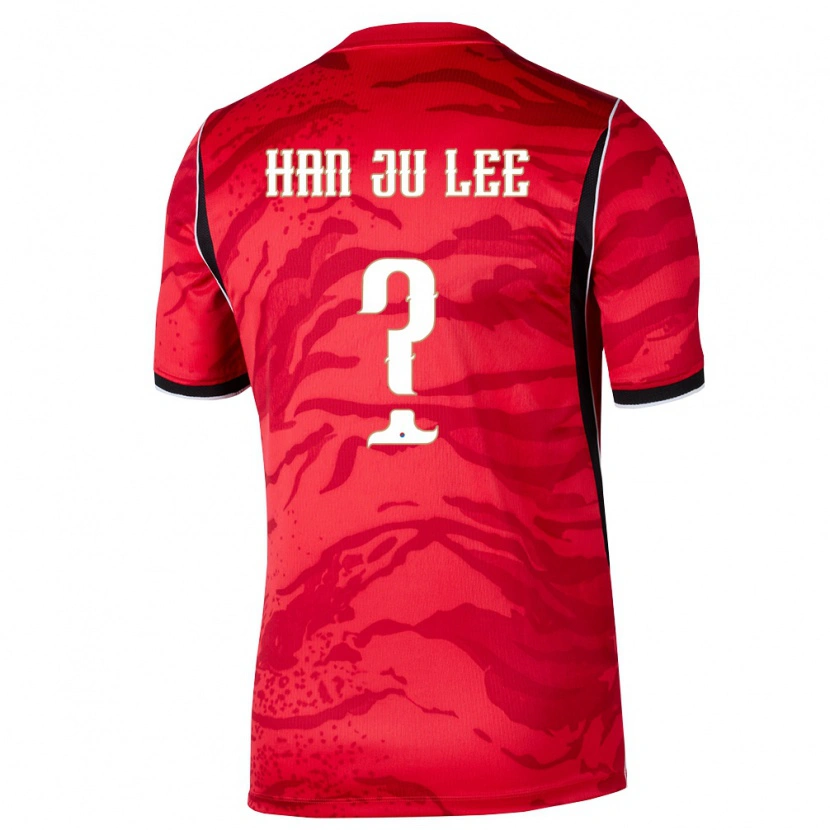 Danxen Dámské Jižní Korea Ju-Han Lee #0 Červená Bílá Černá Domů Hráčské Dresy 26-28 Dres