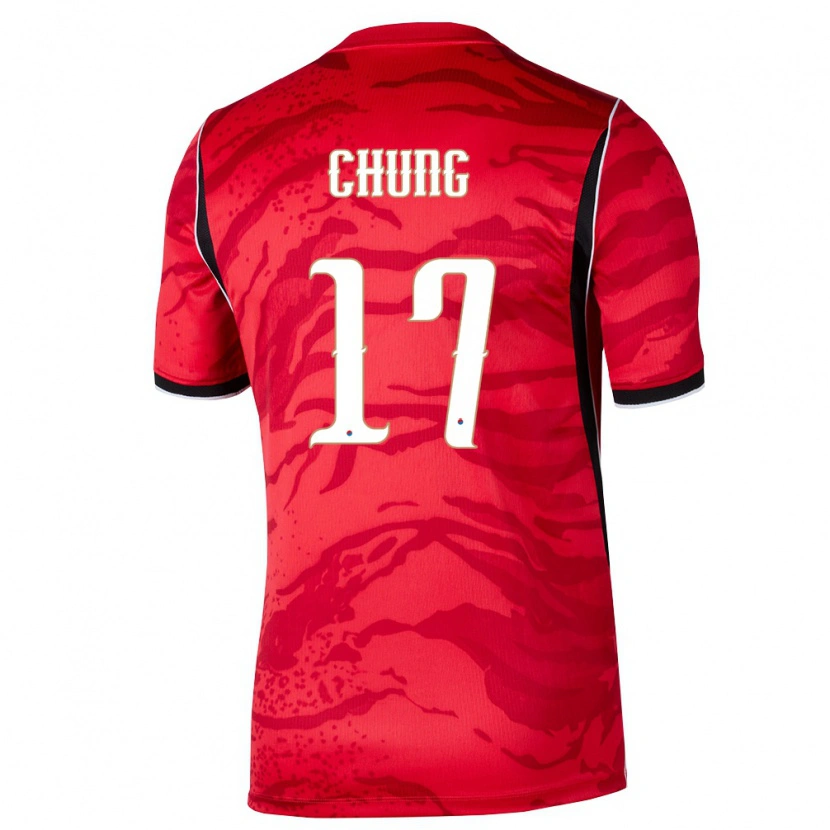 Danxen Dámské Jižní Korea Seok-Keun Chung #17 Červená Bílá Černá Domů Hráčské Dresy 26-28 Dres