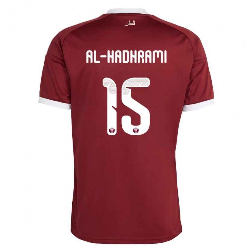Danxen Dámské Katar Naif Al-Hadhrami #15 Červená Vínová Bílá Domů Hráčské Dresy 26-28 Dres