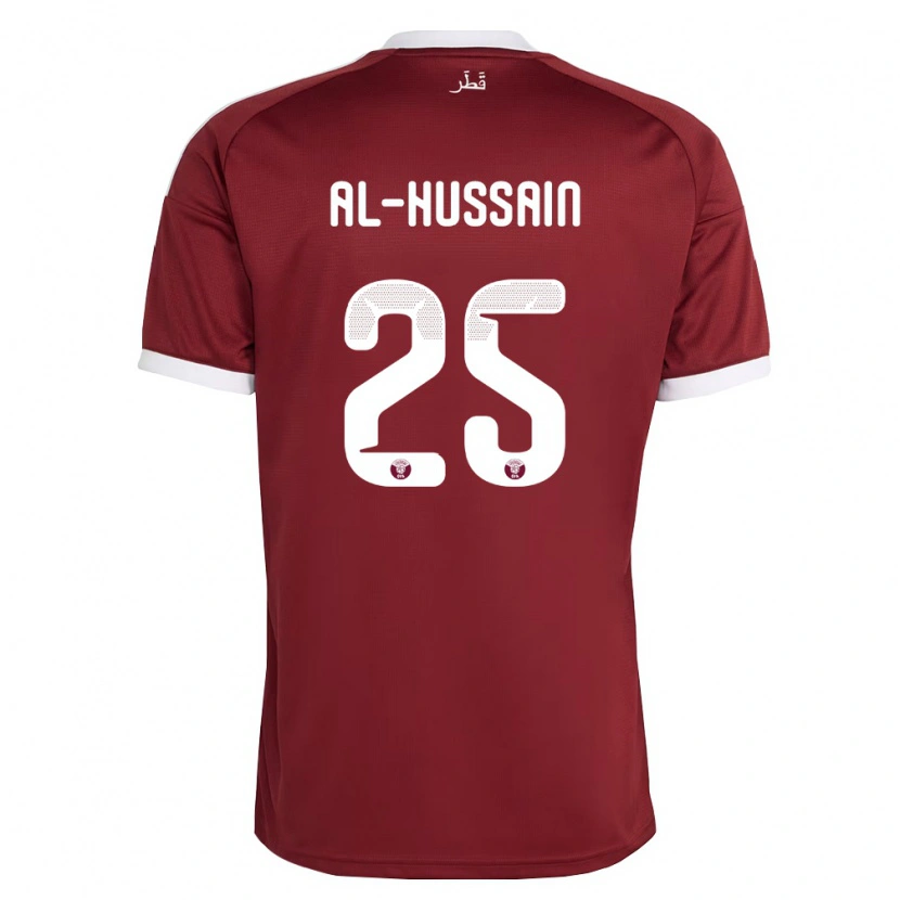 Danxen Dámské Katar Al-Hashmi Al-Hussain #25 Červená Vínová Bílá Domů Hráčské Dresy 26-28 Dres