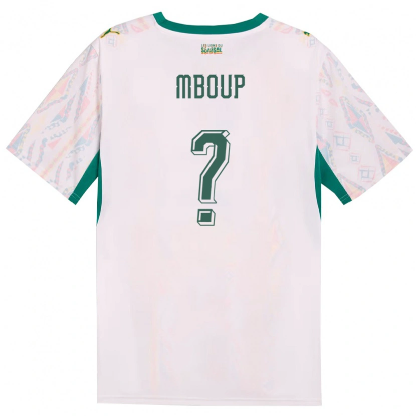 Danxen Dámské Senegal Pathé Mboup #0 Bílá Zelená Žlutá Domů Hráčské Dresy 26-28 Dres