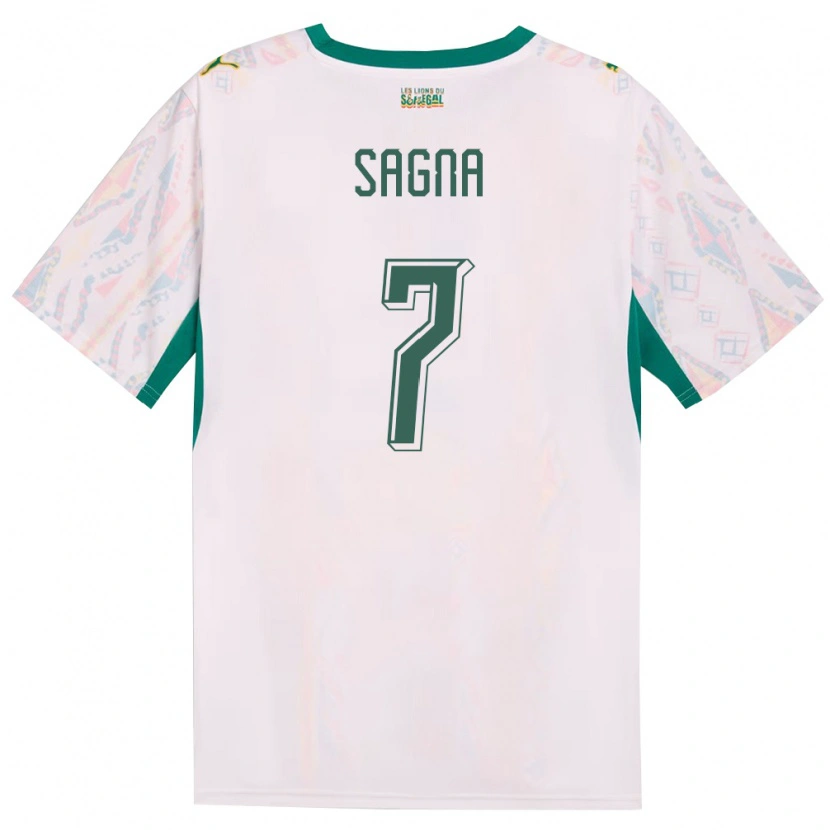 Danxen Dámské Senegal Amadou Sagna #7 Bílá Zelená Žlutá Domů Hráčské Dresy 26-28 Dres