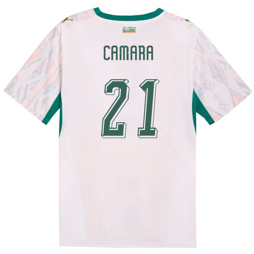 Danxen Dámské Senegal Mamadou Camara #21 Bílá Zelená Žlutá Domů Hráčské Dresy 26-28 Dres