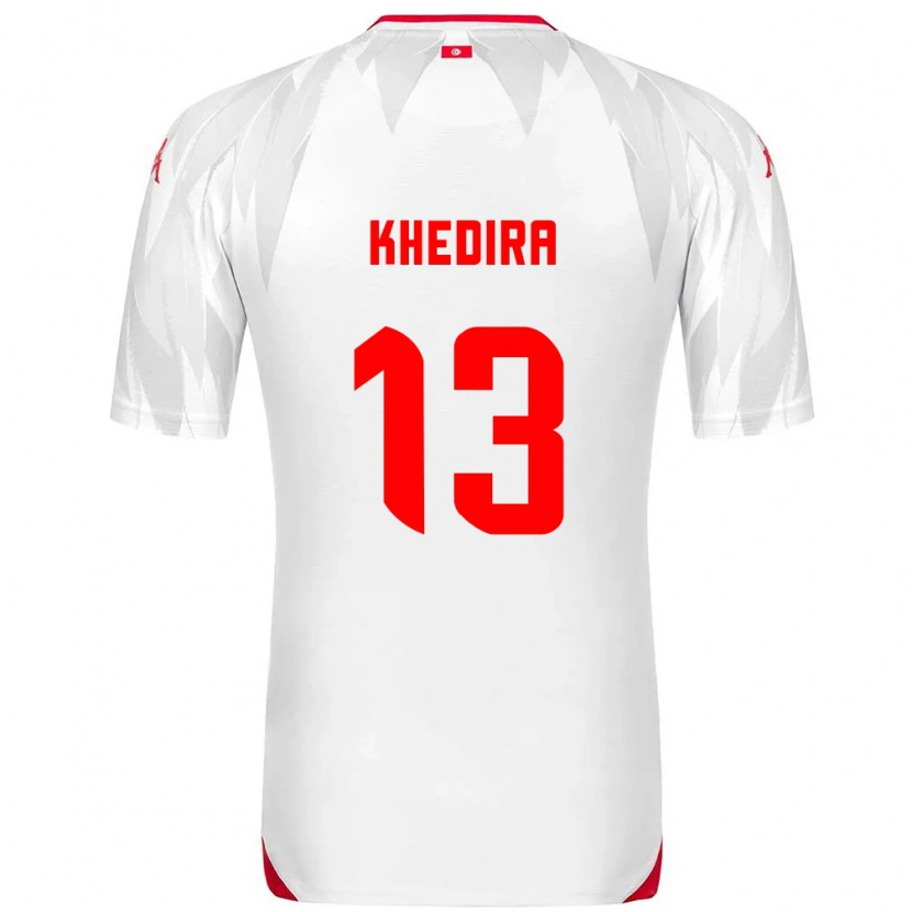 Danxen Dámské Tunisko Rani Khedira #13 Bílá Červená Domů Hráčské Dresy 26-28 Dres