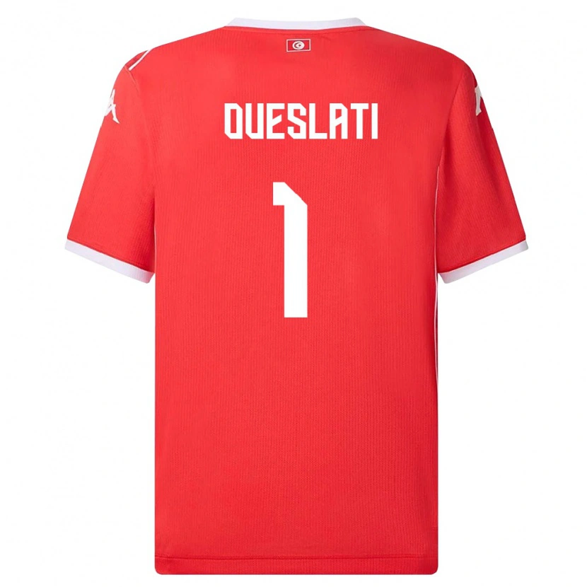 Danxen Dámské Tunisko Youssef Oueslati #1 Červená Bílá Domů Hráčské Dresy 26-28 Dres