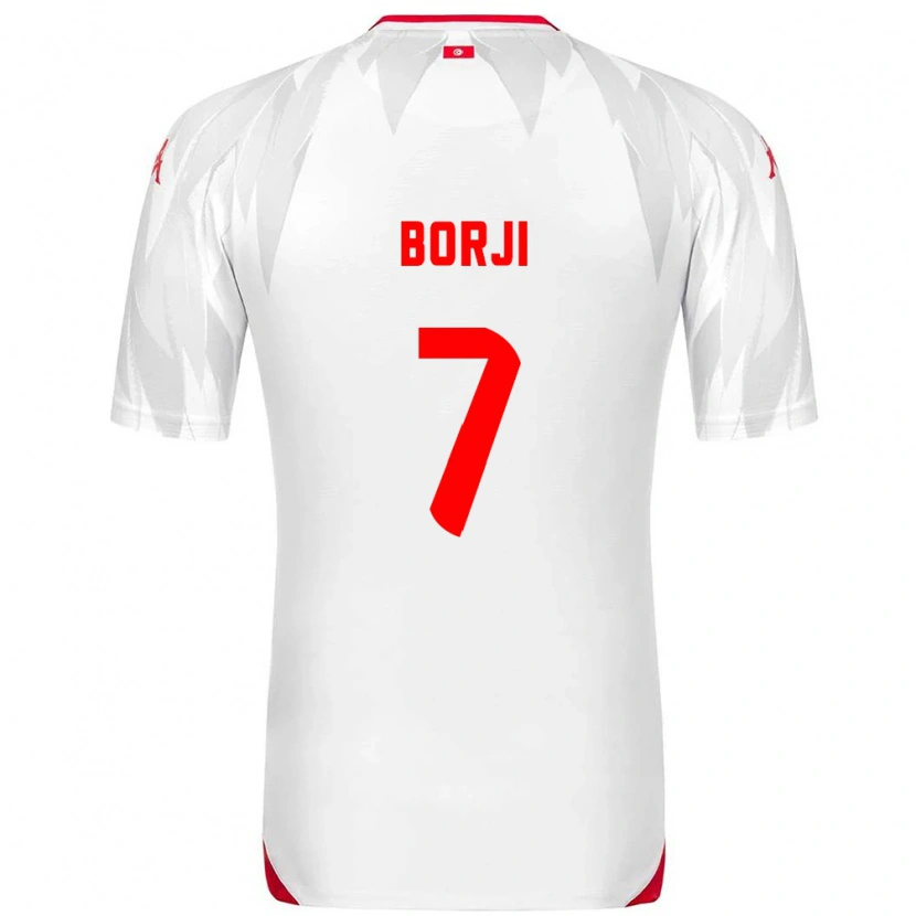Danxen Dámské Tunisko Adem Borji #7 Bílá Červená Domů Hráčské Dresy 26-28 Dres