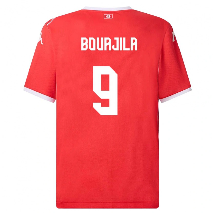 Danxen Dámské Tunisko Salem Bouajila #9 Červená Bílá Domů Hráčské Dresy 26-28 Dres