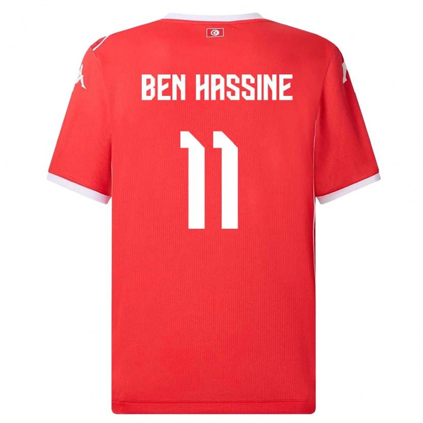Danxen Dámské Tunisko Othmen Ben Hassine #11 Červená Bílá Domů Hráčské Dresy 26-28 Dres