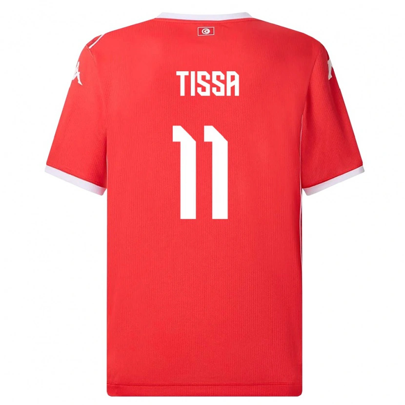 Danxen Dámské Tunisko Wassim Tissa #11 Červená Bílá Domů Hráčské Dresy 26-28 Dres