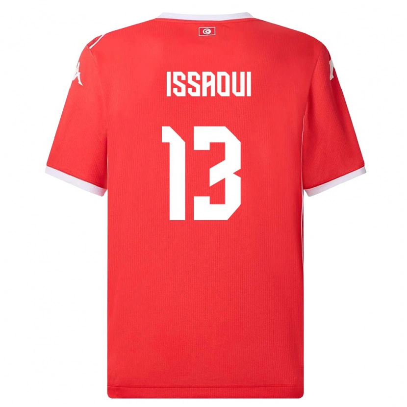 Danxen Dámské Tunisko Wajdi Issaoui #13 Červená Bílá Domů Hráčské Dresy 26-28 Dres