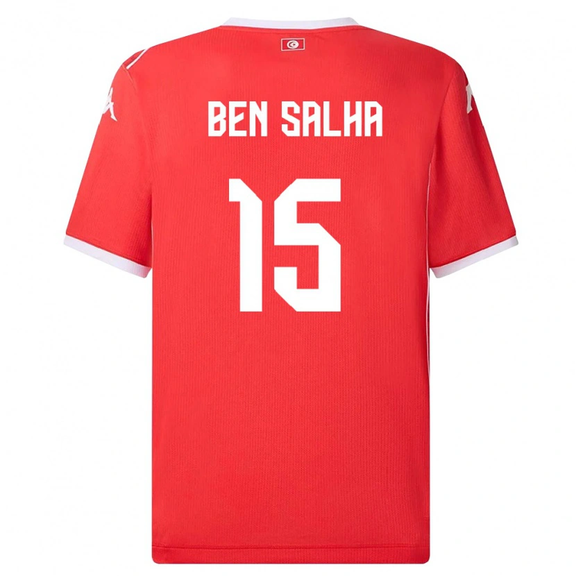 Danxen Dámské Tunisko Yakine Ben Salha #15 Červená Bílá Domů Hráčské Dresy 26-28 Dres