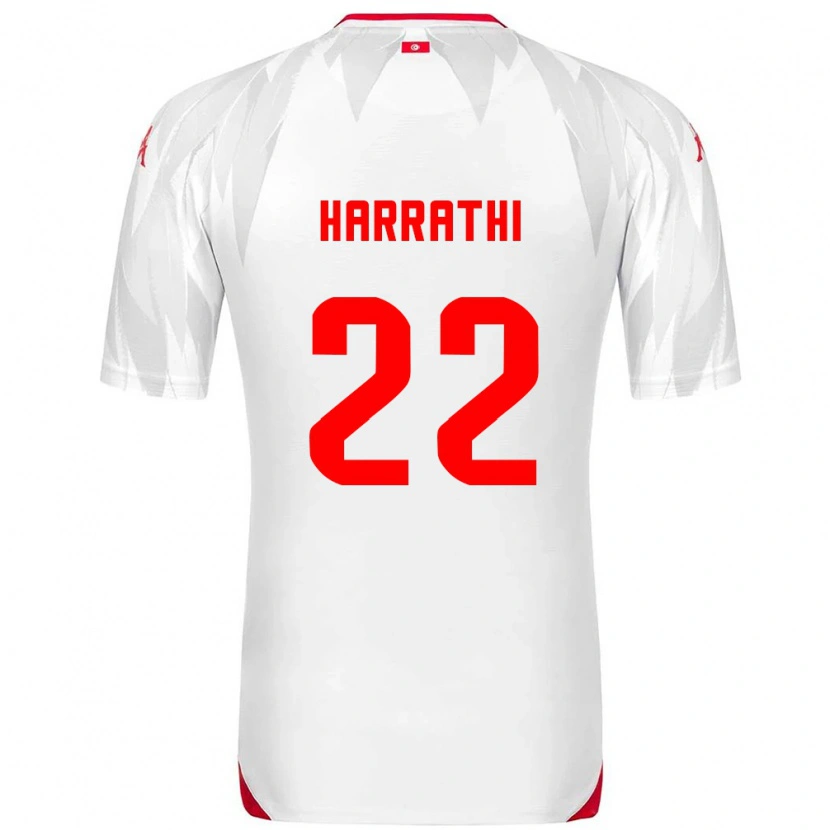 Danxen Dámské Tunisko Najla Harrathi #22 Bílá Červená Domů Hráčské Dresy 26-28 Dres