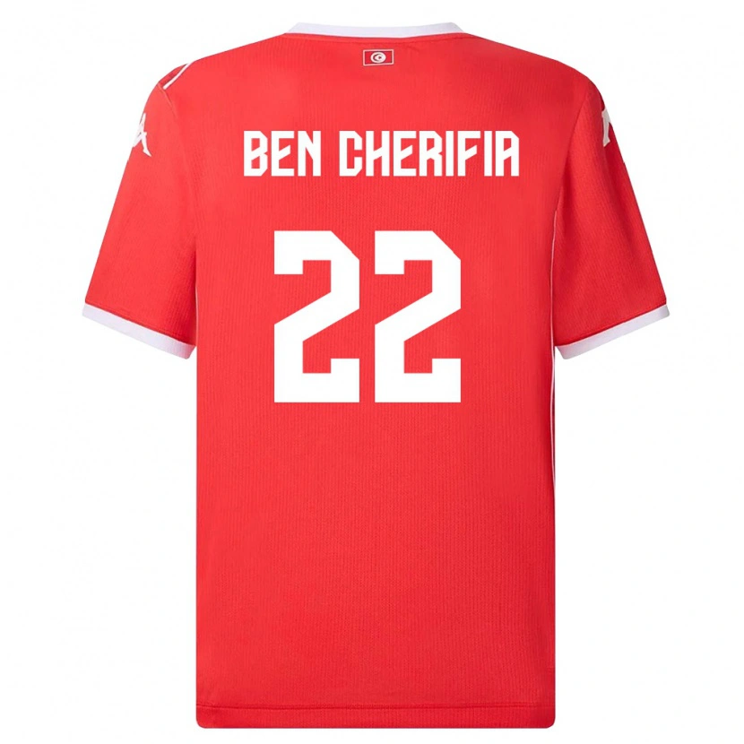 Danxen Dámské Tunisko Moez Ben Cherifia #22 Červená Bílá Domů Hráčské Dresy 26-28 Dres