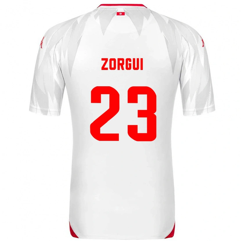 Danxen Dámské Tunisko Sofyane Zorgui #23 Bílá Červená Domů Hráčské Dresy 26-28 Dres