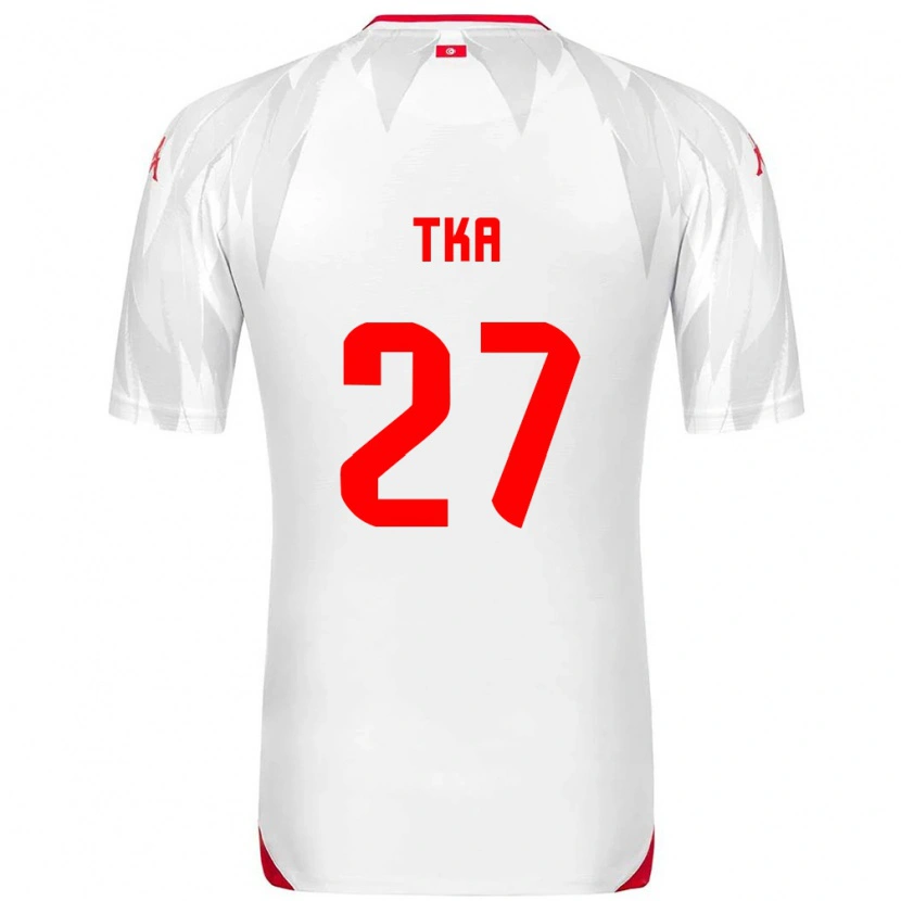 Danxen Dámské Tunisko Houssem Tka #27 Bílá Červená Domů Hráčské Dresy 26-28 Dres