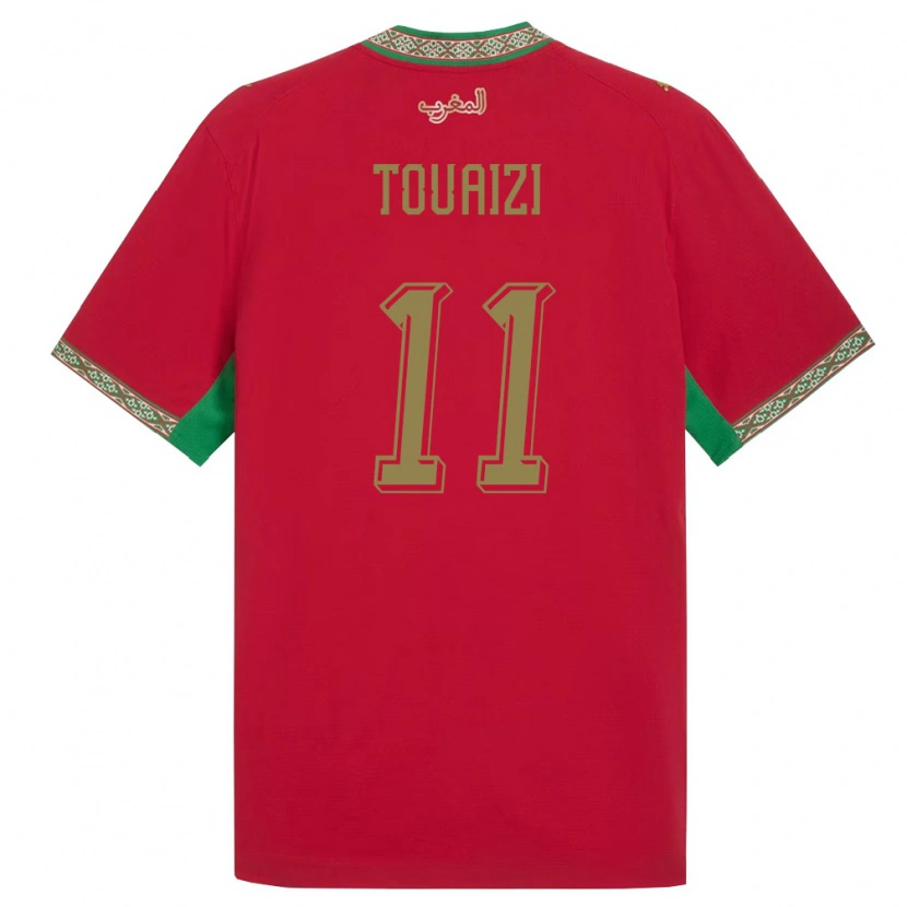 Danxen Dámské Maroko Nabil Touaizi #11 Červená Zelená Bílá Domů Hráčské Dresy 26-28 Dres