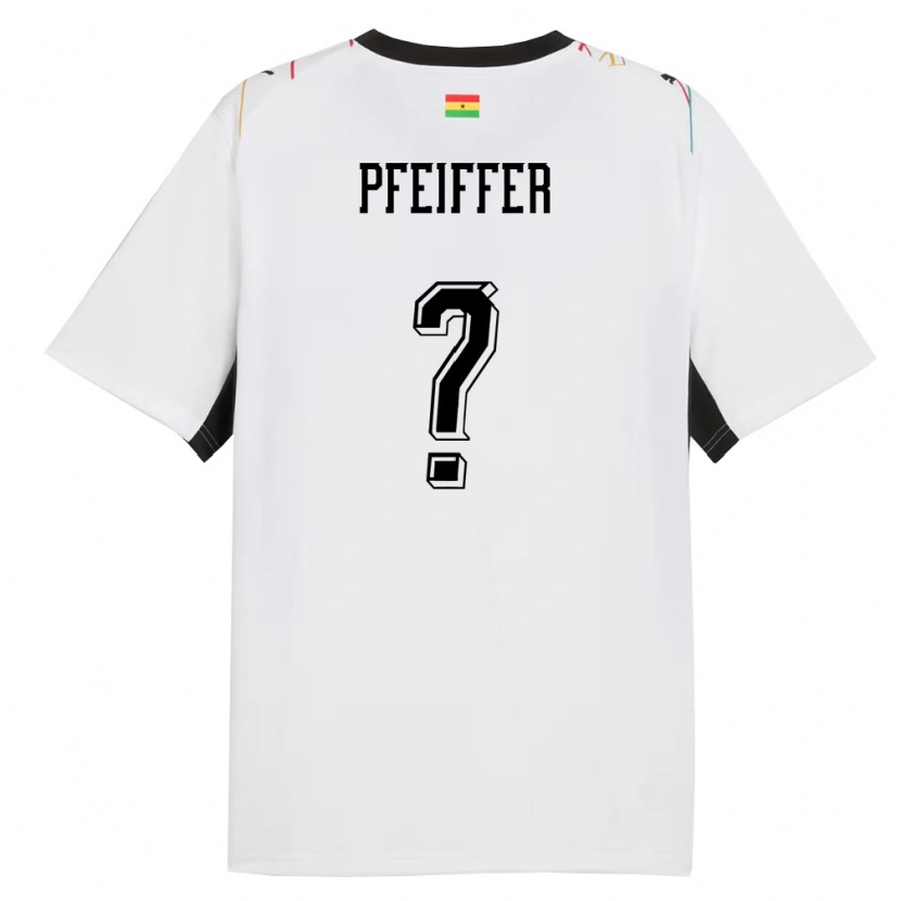 Danxen Dámské Ghana Patric Pfeiffer #0 Bílá Černá Žlutá Domů Hráčské Dresy 26-28 Dres