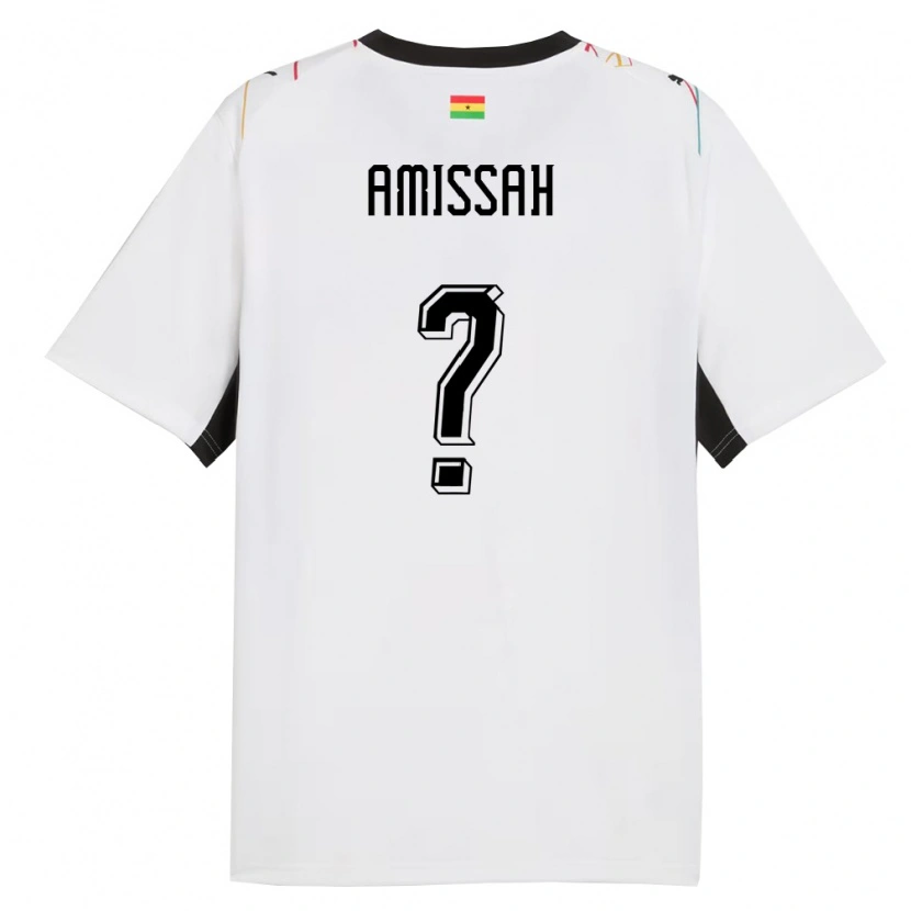 Danxen Dámské Ghana Jordan Amissah #0 Bílá Černá Žlutá Domů Hráčské Dresy 26-28 Dres