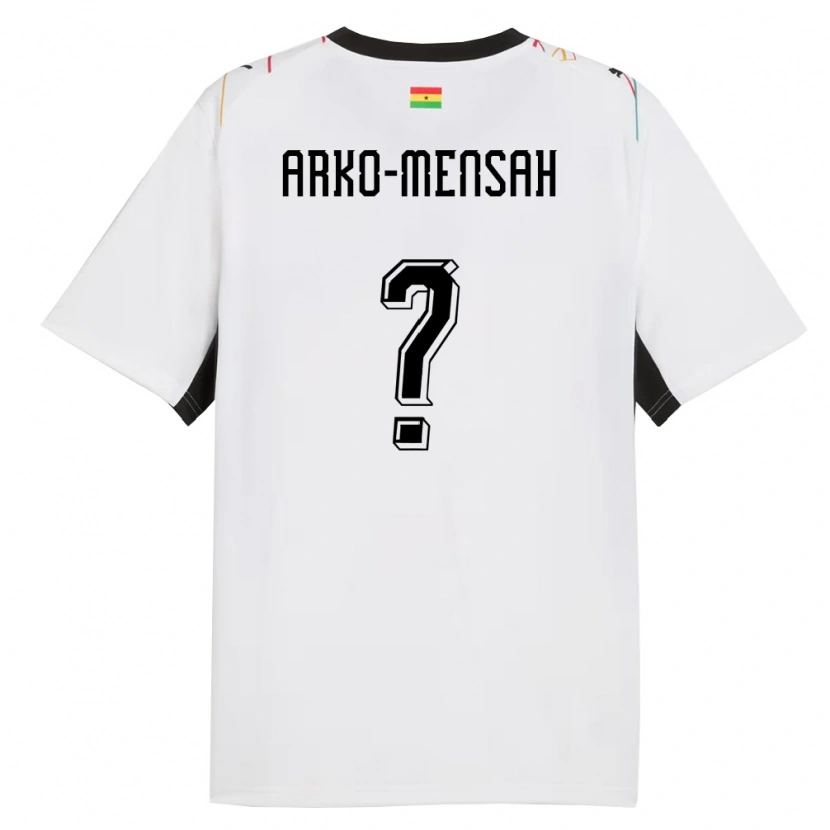 Danxen Dámské Ghana Edmund Arko-Mensah #0 Bílá Černá Žlutá Domů Hráčské Dresy 26-28 Dres