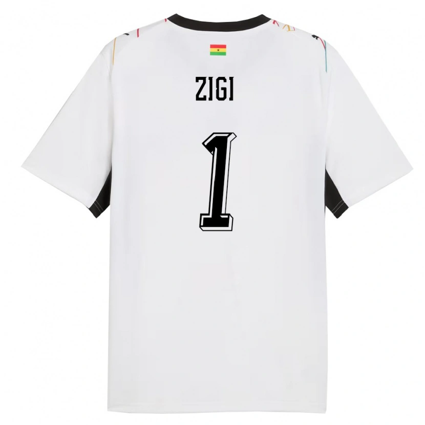 Danxen Dámské Ghana Lawrence Ati Zigi #1 Bílá Černá Žlutá Domů Hráčské Dresy 26-28 Dres
