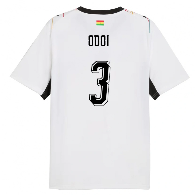 Danxen Dámské Ghana Denis Odoi #3 Bílá Černá Žlutá Domů Hráčské Dresy 26-28 Dres