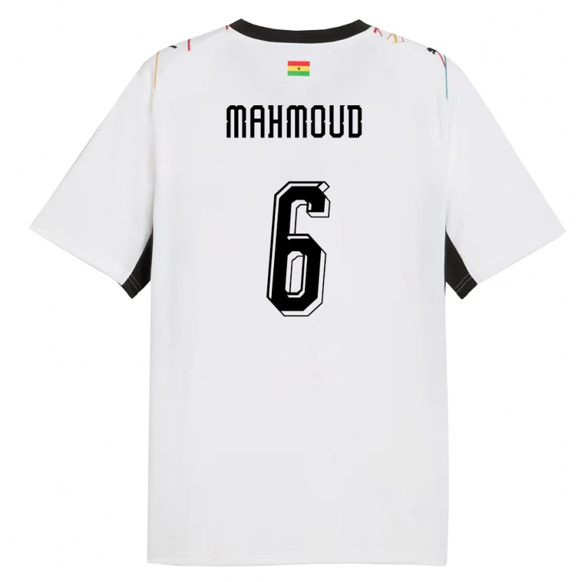 Danxen Dámské Ghana Mohaison Mahmoud #6 Bílá Černá Žlutá Domů Hráčské Dresy 26-28 Dres