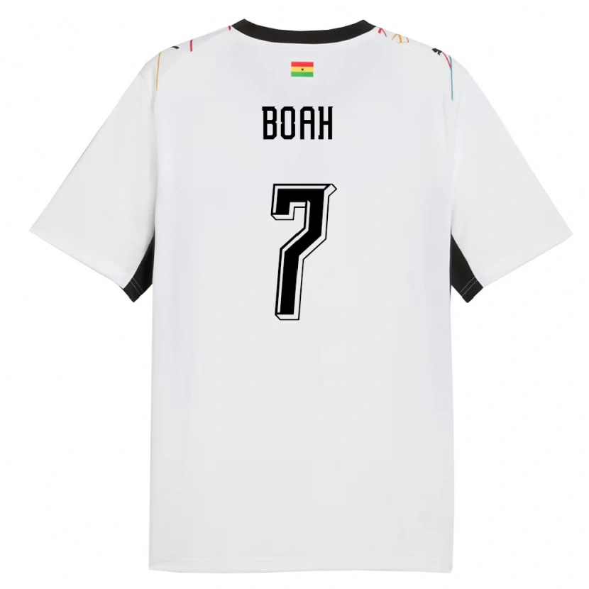 Danxen Dámské Ghana Collins Boah #7 Bílá Černá Žlutá Domů Hráčské Dresy 26-28 Dres