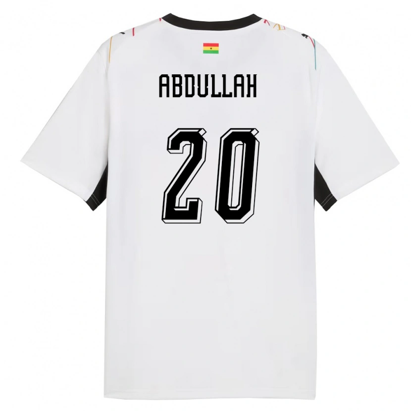 Danxen Dámské Ghana Razak Abdullah #20 Bílá Černá Žlutá Domů Hráčské Dresy 26-28 Dres