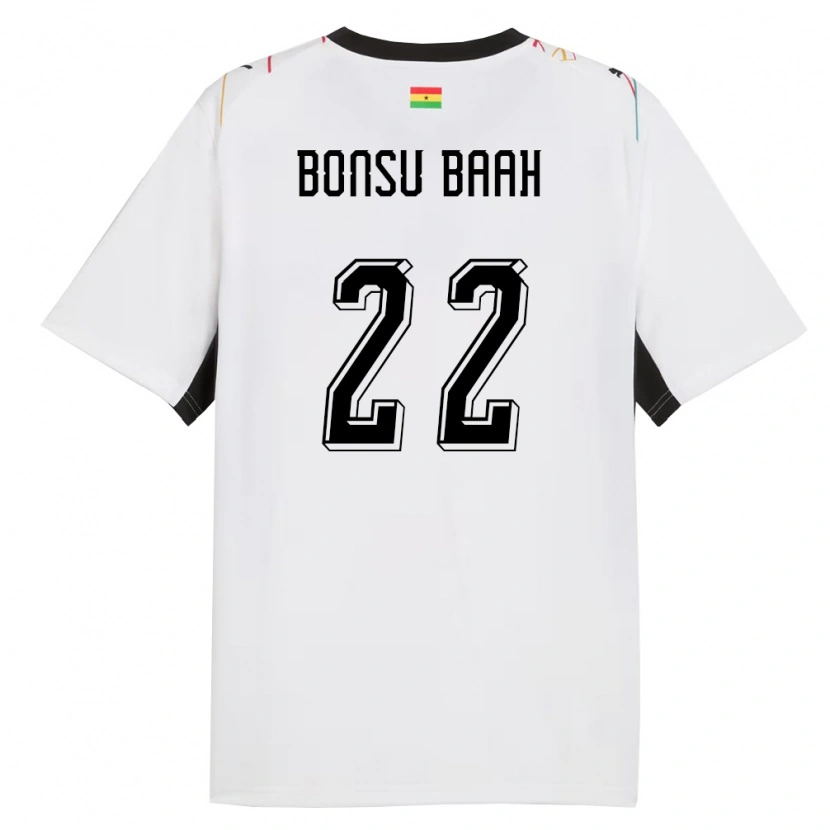 Danxen Dámské Ghana Christopher Bonsu Baah #22 Bílá Černá Žlutá Domů Hráčské Dresy 26-28 Dres