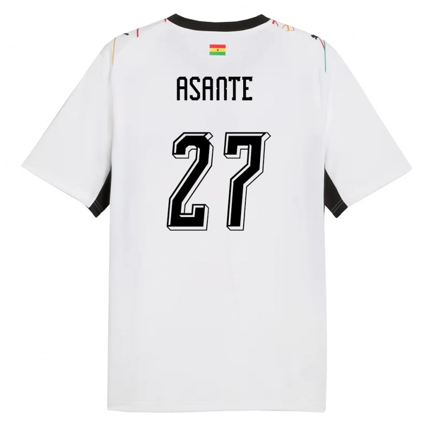 Danxen Dámské Ghana Brandon Thomas-Asante #27 Bílá Černá Žlutá Domů Hráčské Dresy 26-28 Dres