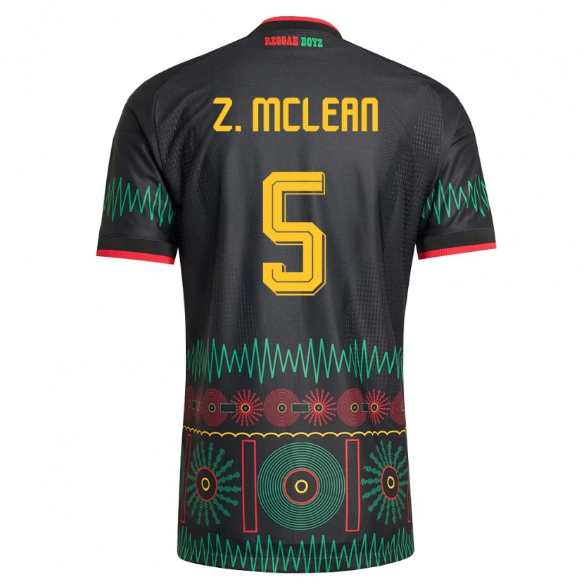 Danxen Dámské Jamajka Zienodean Mclean #5 Černá Červená Žlutá Daleko Hráčské Dresy 26-28 Dres