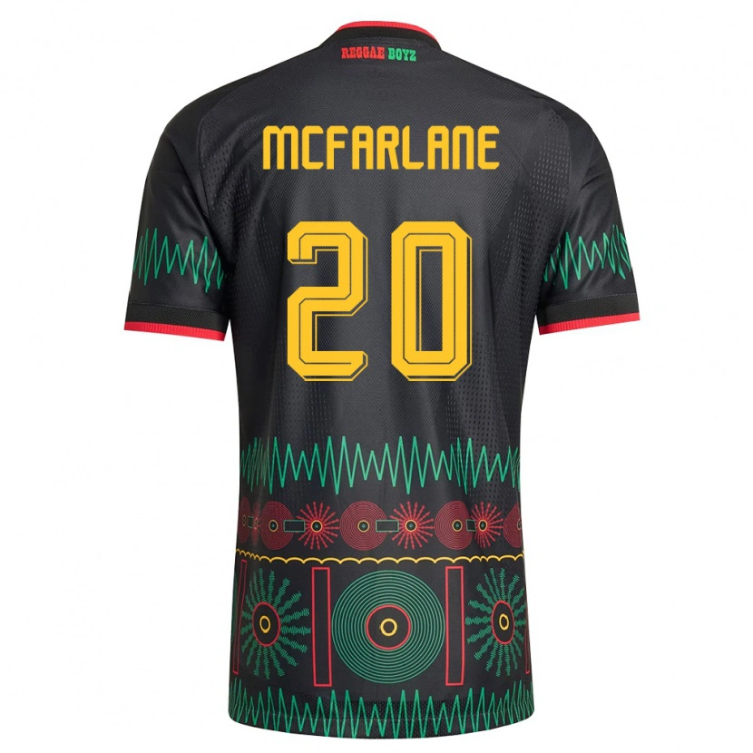 Danxen Dámské Jamajka Ayden Mcfarlane #20 Černá Červená Žlutá Daleko Hráčské Dresy 26-28 Dres