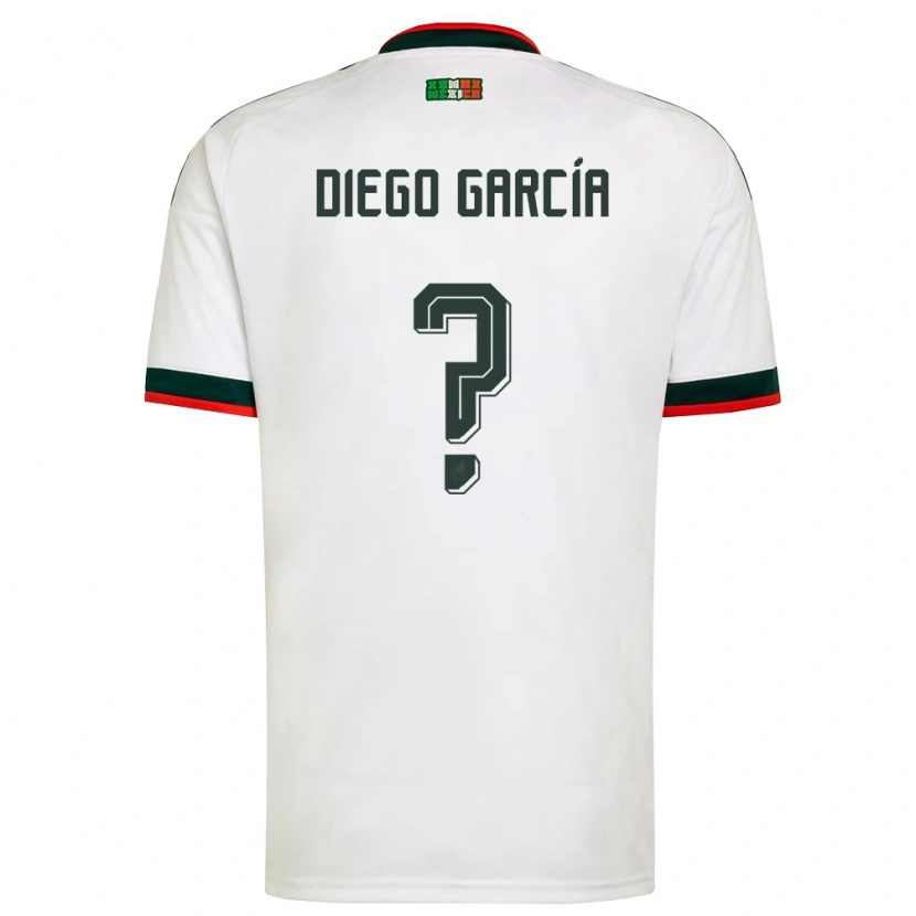 Danxen Dámské Mexiko Diego García #0 Bílá Vínová Zelená Daleko Hráčské Dresy 26-28 Dres