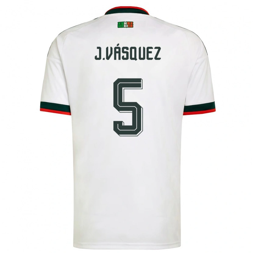 Danxen Dámské Mexiko Johan Vásquez #5 Bílá Vínová Zelená Daleko Hráčské Dresy 26-28 Dres