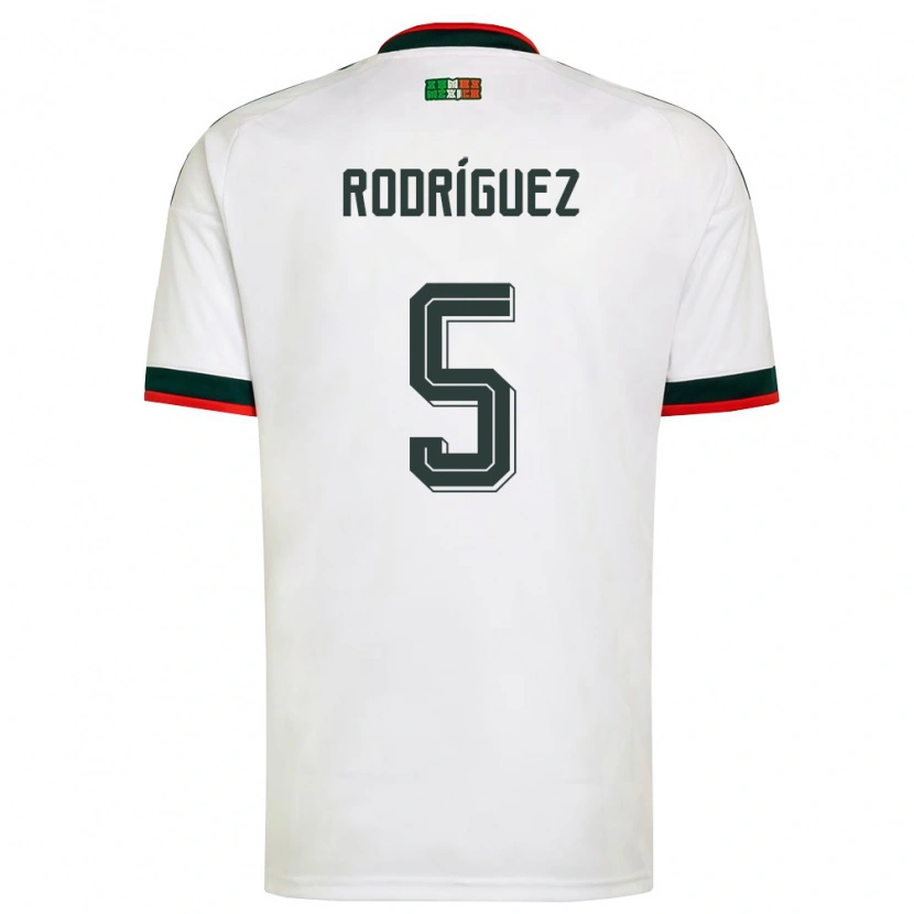 Danxen Dámské Mexiko Jorge Rodríguez #5 Bílá Vínová Zelená Daleko Hráčské Dresy 26-28 Dres