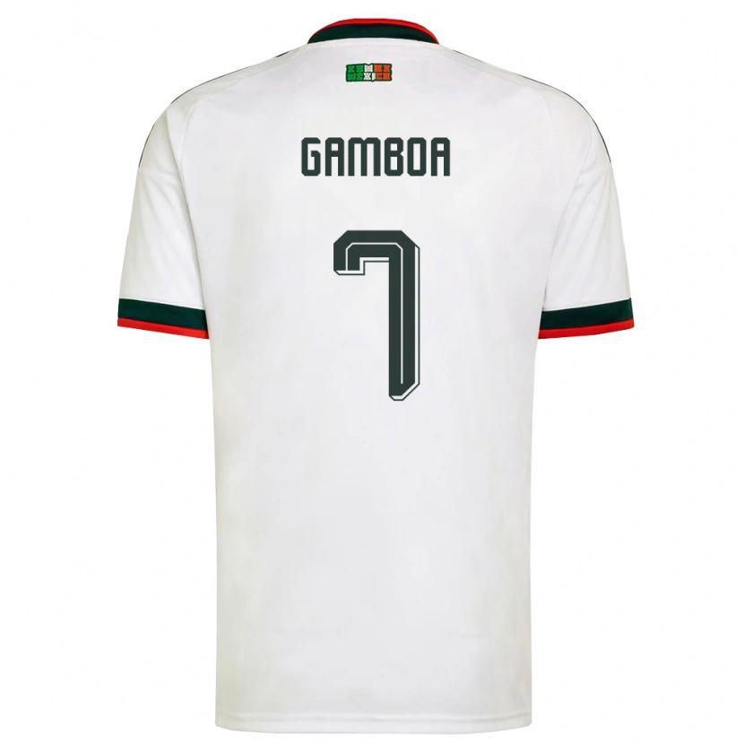 Danxen Dámské Mexiko Luis Gamboa #7 Bílá Vínová Zelená Daleko Hráčské Dresy 26-28 Dres